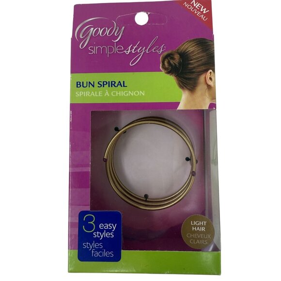 Goody Simple Styles Bun Spiral Hair Tool Light Hair Fun Hairdoo In Box - Picture 1 of 4